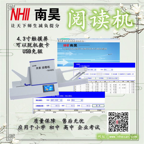 南昊光标阅读机NH60S,考试答题卡读卡机,阅卷机哪个好