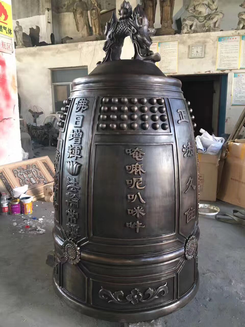 大铜钟铸造厂,仿古冬瓜铜钟,寺庙道观挂钟